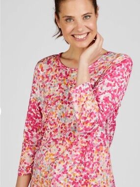 Rabe Magnolia Park Print T-Shirt   Magenta.